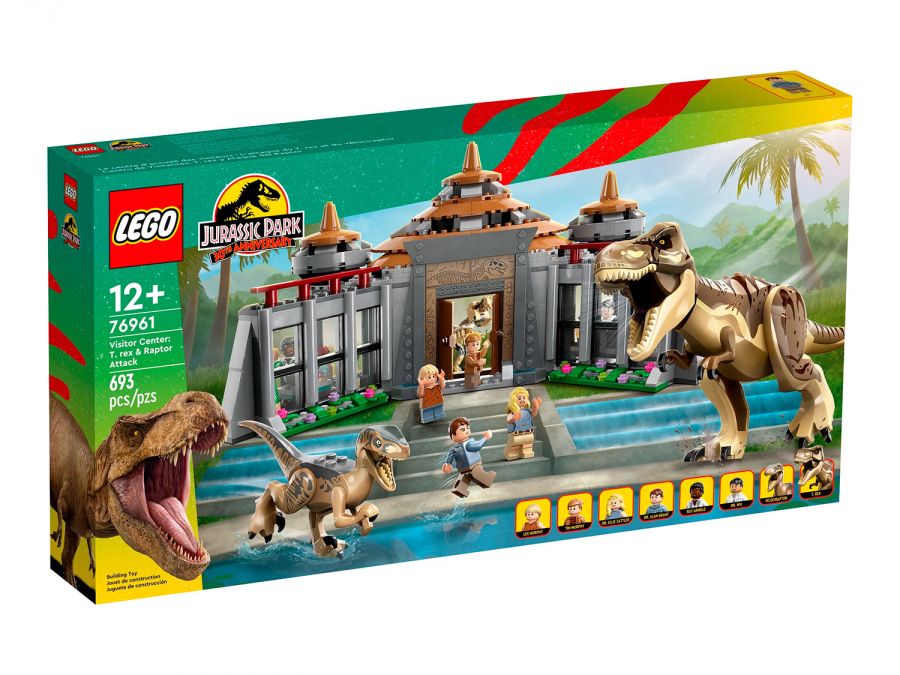 Конструктор LEGO Jurassic World 76961 "Центр для посетителей: Ти-рекс против Раптора", 693 дет.