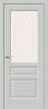 Межкомнатная Дверь Эмалит Bravo Неоклассик-35 Grey Matt / White Сrystal 600x2000, 700x2000, 800x2000, 900x2000мм / Браво