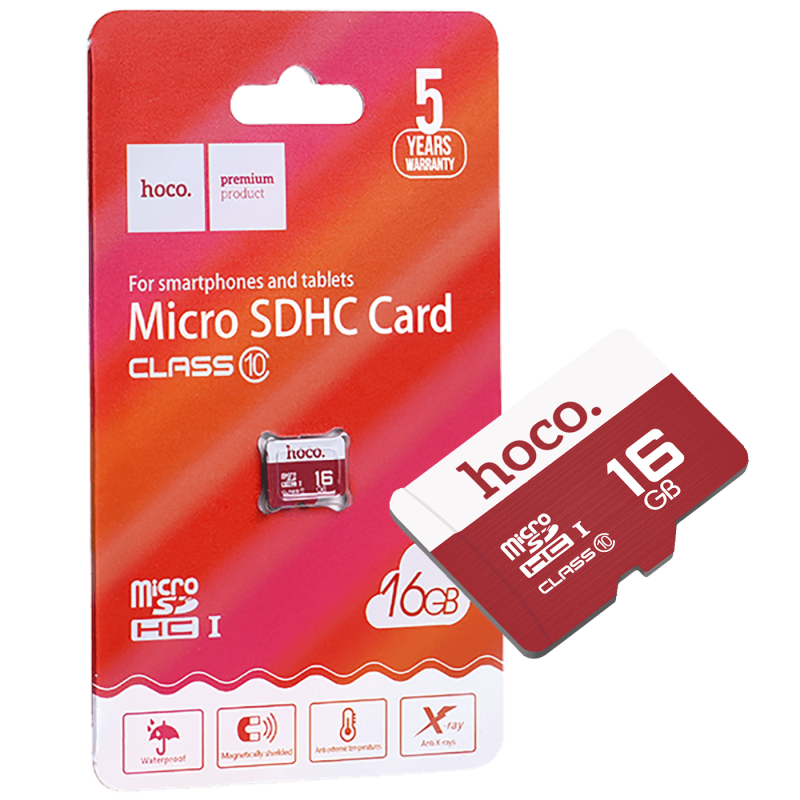 Карта памяти Hoco 16Gb Micro SDHC Card Class 10