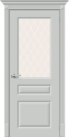 Межкомнатная Дверь Эмаль Bravo Скинни-15.1 Grace / White Сrystal 600x2000, 700x2000, 800x2000, 900x2000мм / Браво