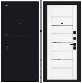Входная Дверь Bravo Прайд Total Black/Snow Melinga 860x2050, 960x2050мм / Браво