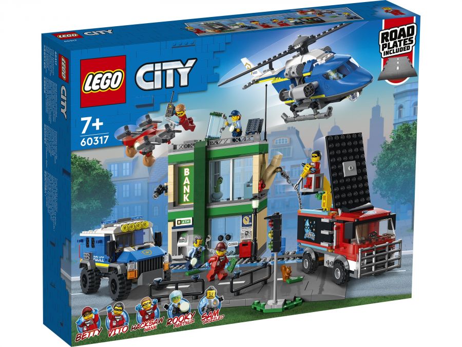 Конструктор LEGO City 60317 "Полицейская погоня в банке", 915 дет.