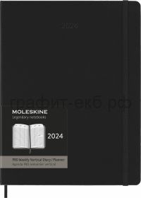 Книжка зап.Moleskine XLarge PRO VERTICAL еженедельник черный DHB12PRO4