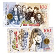 100 франков — Элен и ребята. Франция. (Helene et les garcons, France). Памятная банкнота. UNC Msh Oz