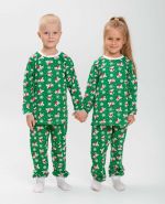 Пижама новогодняя, артикул 20-41, Цвет: зеленый