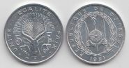 Джибути 5 франков 1991 год UNC
