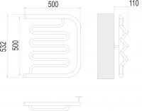Полотенцесушитель водяной с боковым подключением TERMINUS Фокстрот Лиана 50х53,2 схема 4