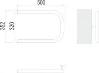 Полотенцесушитель водяной TERMINUS П-образный 50х35,2 с боковым подключением схема 3