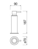 Диспенсер для жидкого мыла Nobili ZEN ACPL61 схема 8