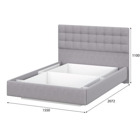 Кровать двойная №2 (универсальная 1.4х2.0) Серия 2