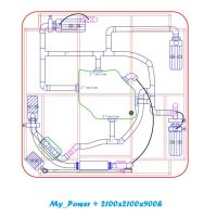Квадратный гидромассажный СПА бассейн AquaSpas My Power 210х210 hydroplus схема 18
