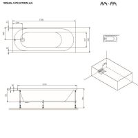Акриловая ванна Am.Pm X-Joy W94A-170-070W-A1 170х70 схема 2