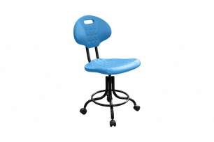 Кресло на винтовой опоре Полиуретан КР10-1 (Голубой)