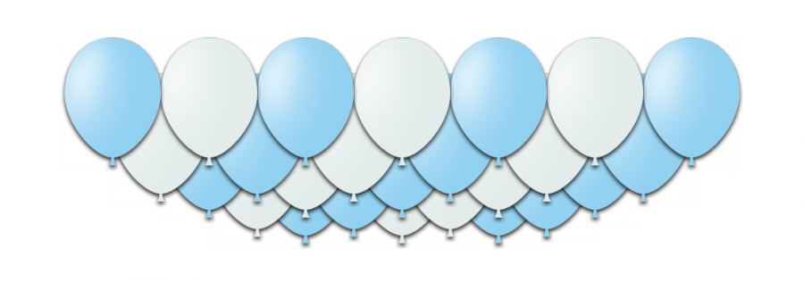 Набор воздушных шаров с гелием "BlueSky", 25 штук