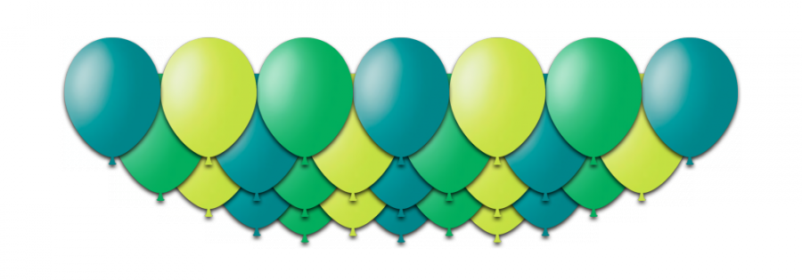 Набор воздушных шаров с гелием "Emerald Cloud", 25 штук