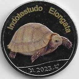 Желтоголовая индийская черепаха 5 рупий Праслен (Сейшелы) 2023