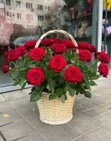 25 Красных роз в корзине