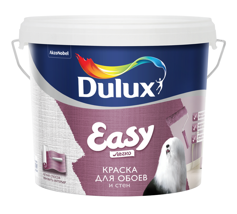 Dulux Easy матовая краска для обоев и стен