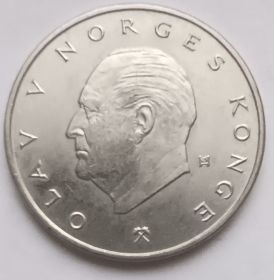 Король Улаф V 5 крон Норвегия 1976