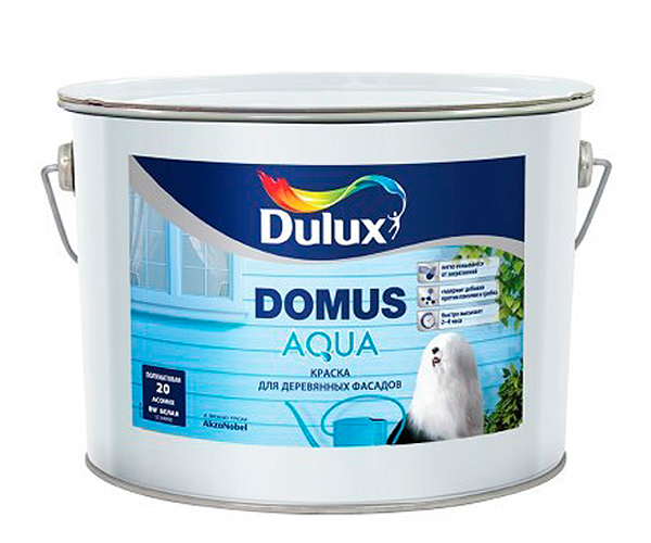 Dulux Domus Aqua полуматовая водорастворимая краска для деревянных фасадов