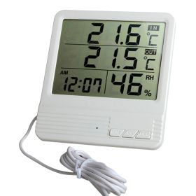 Термометр-гигрометр, цифровой с выносным датчиком