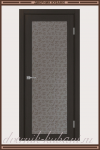 Межкомнатная дверь ТУРИН 501.2 ЭКО-шпон Венге, стекло - Дали бронза