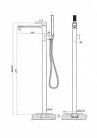 Напольный смеситель для ванны BelBagno Luce LUC-FMT схема 4