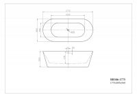 Отдельностоящая акриловая ванна Belbagno BB306 схема 6