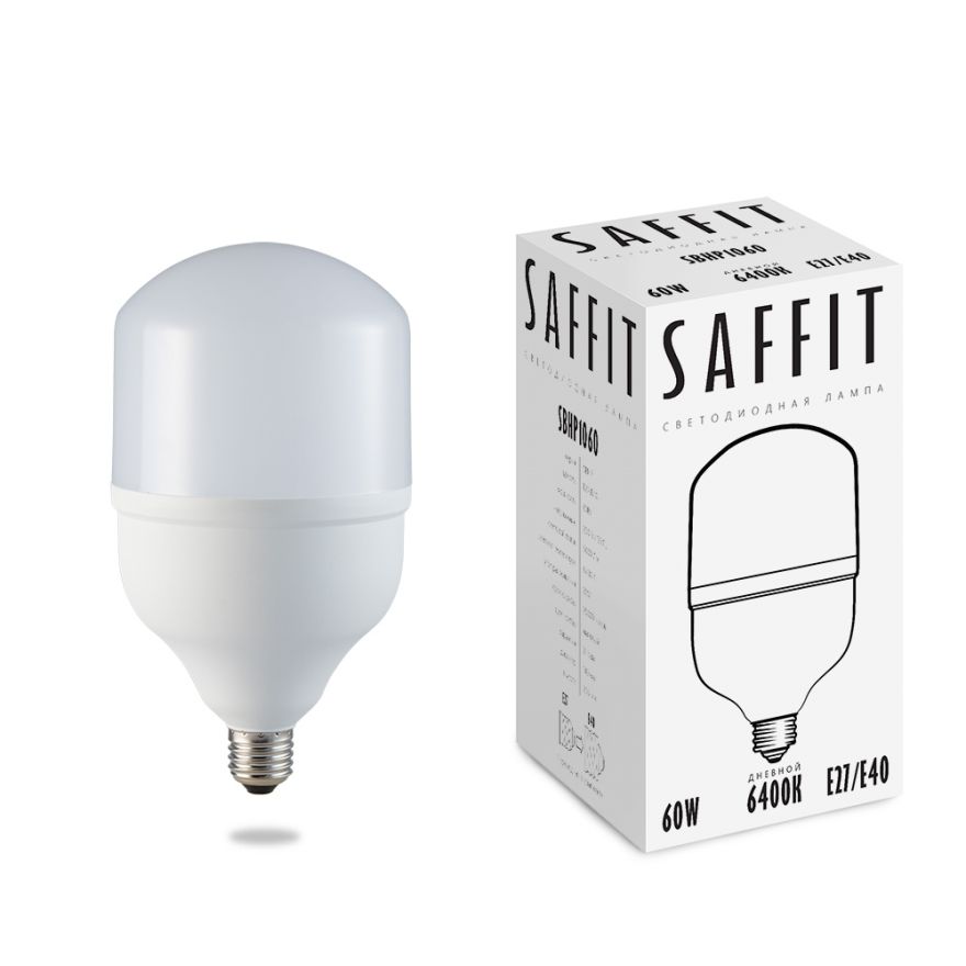 Светодиодная лампа Saffit высокомощн. 60W(5600Lm) E27-E40 6400K 6K 235x140 SBHP1060 55097
