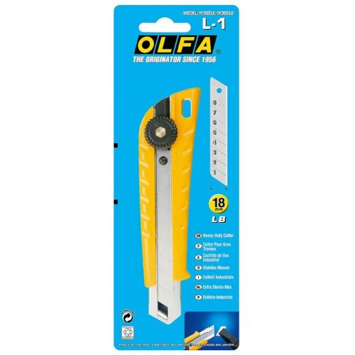 OLFA 18 мм, сегментированное лезвие, трещеточный фиксатор, нож для тяжелых работ OL-L-1