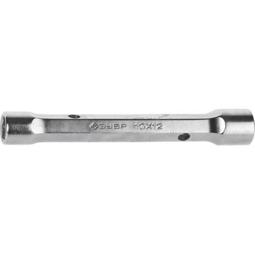 ЗУБР 10 х 12 мм, двухсторонний, усиленный, шестигранный профиль, ключ торцовый 27190-10-12