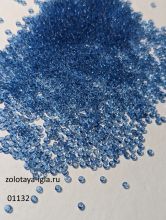 Бисер чешский 01132 синий прозрачный кристальный Preciosa 1 сорт