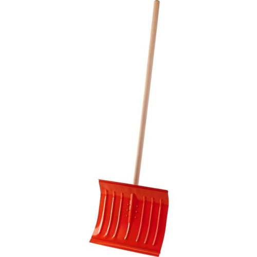 СИБИН 428x350 мм, стальная, деревянный черенок, оранжевая, лопата снеговая 421841