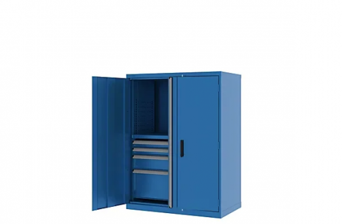 Шкаф металлический для инструмента двухсекционный, Titan, синий FERRUM 43.1103-5015