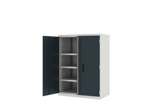 Шкаф металлический для инструмента двухсекционный, Titan, темно-серый FERRUM 43.1101-7001/7016