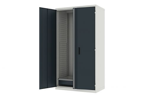 Шкаф металлический для инструмента двухсекционный, Titan, темно-серый FERRUM 43.2104-7001/7016