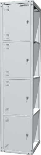 Шкаф металлический для одежды односекционный, серый FERRUM 03.414/D-7035