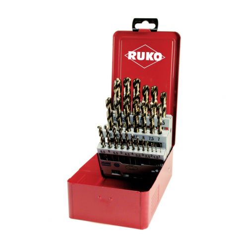 Набор сверл по металлу TERRAX HSS-Co 1,0-13,0 мм, 25 предметов RUKO A215215