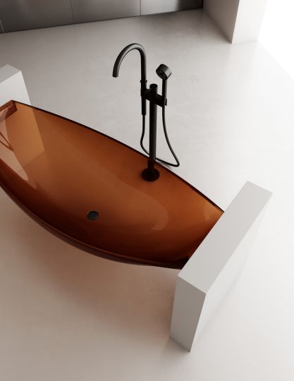 Подвесная коричневая ванна ABBER Kristall AT9704Opal 180х80 схема 6