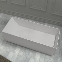 Отдельностоящая ванна из искусственного камня ABBER Stein AS9640-1.7 белая матовая 170х72 схема 1
