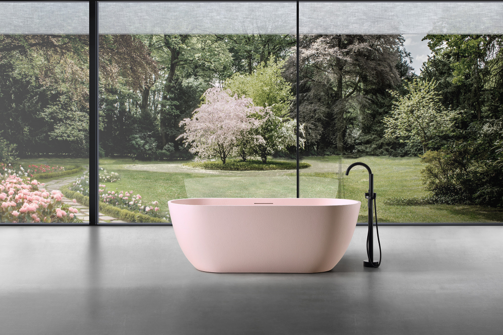Ванна ABBER Frankfurt розовая матовая 170х75 AM9941MP схема 3