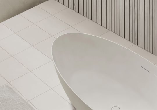 Овальная ванна из искусственного камня ABBER Stein AS9625-1.7 белая матовая 170х80 схема 7