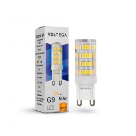 Лампа Светодиодная G9 5W, 460 Lm, 3000K, 220V IP20 Voltega Capsule G9 7185 Прозрачня,Керамика / Вольтега