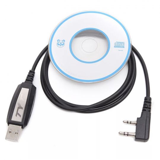 USB кабель и CD диск для программирования цифровых раций TYT DM-; DMR
