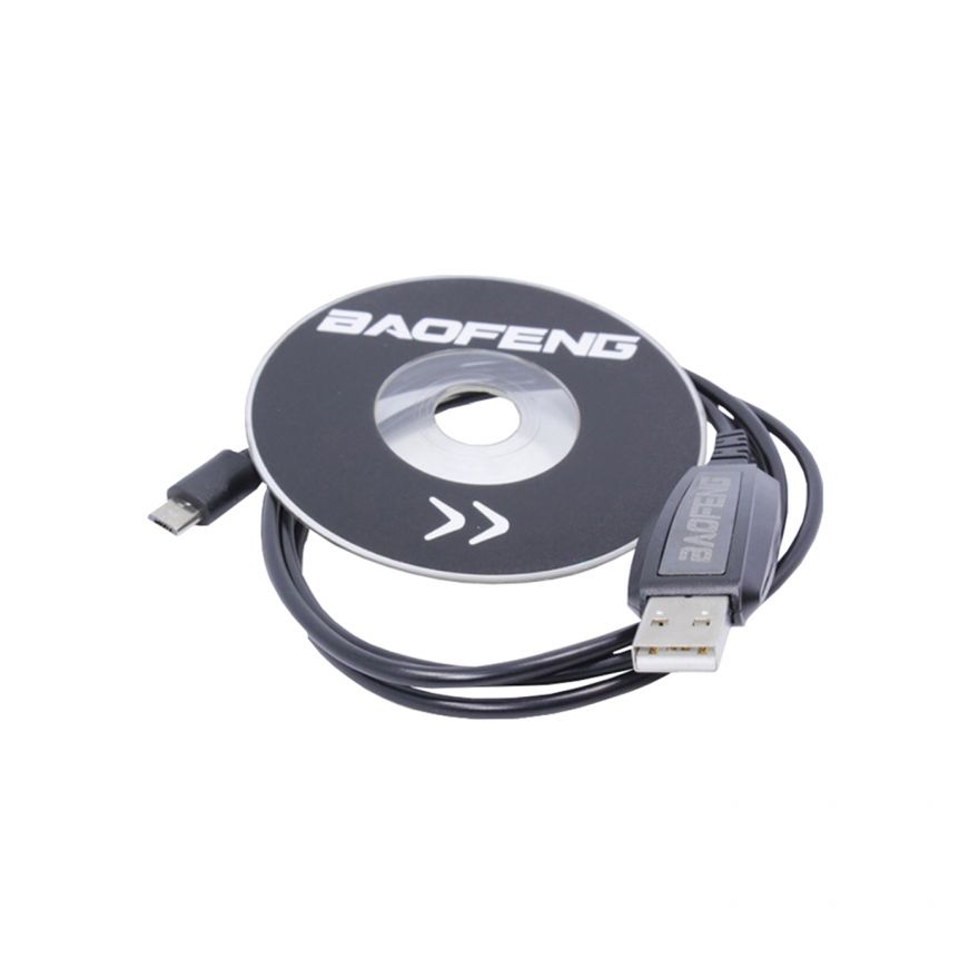 USB кабель и CD диск для программирования рации Baofeng BF-T1 mini и BF-T99