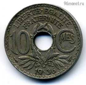 Франция 10 сантимов 1936