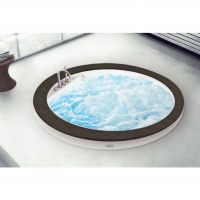 Гидромассажная круглая ванна Jacuzzi Nova Stone встраиваемая или отдельностоящая 180x180 схема 5