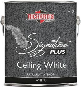 Краска для Потолков Richards Paint 415 Signature Ceiling 3,8л Белая, Матовая / Ричардс