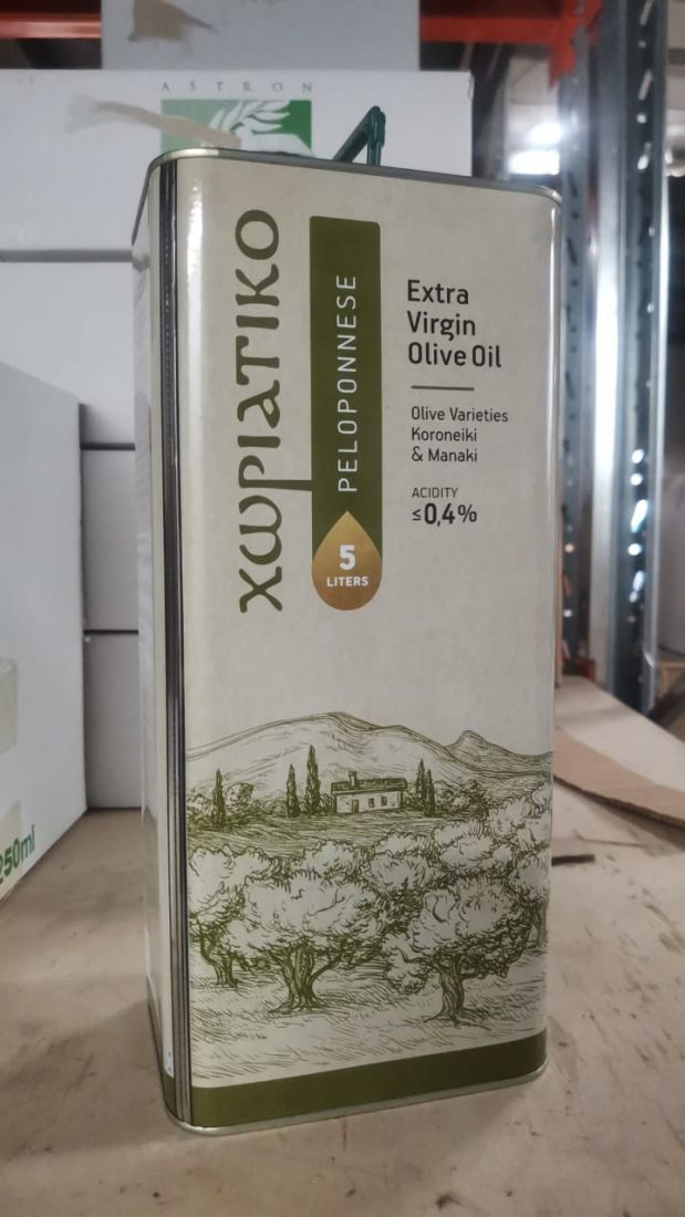 AGRINIO Масло домашнее оливковое Extra Virgin 5 л жестяная банка