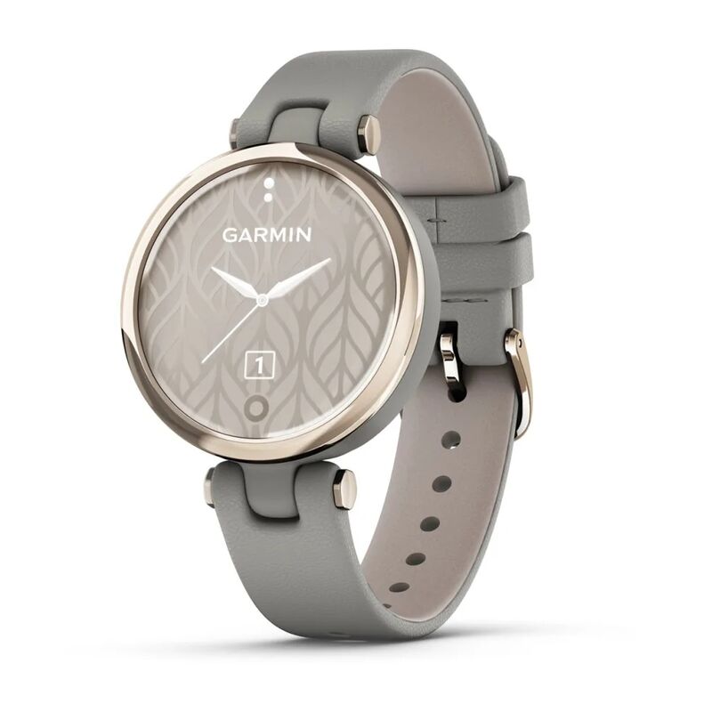 Умные часы Garmin Lily кремово-золотистый безель, серый корпус и силиконовый ремешок